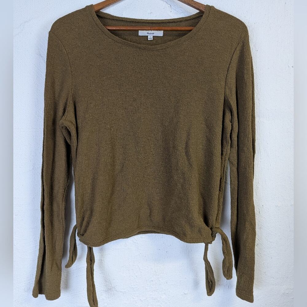 Texture and Thread Madewell Gauzy Top Oversized Lagenlook Long Sleeve Crop Small
